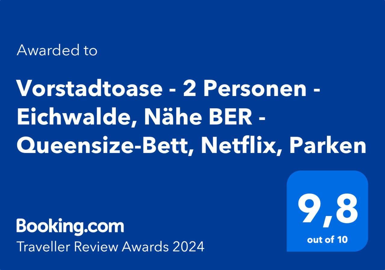 Vorstadtoase - 2 Personen - Eichwalde, Naehe Ber - Queensize-Bett, Netflix, Parken Exteriér fotografie